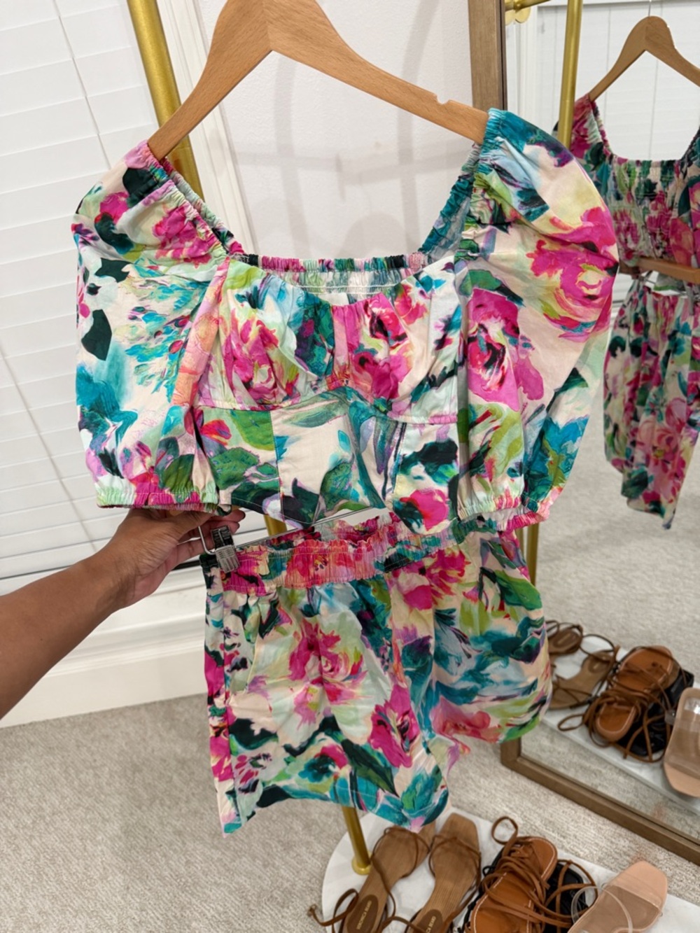 H&M Multicolor Floral set - Pink, Green, Blue